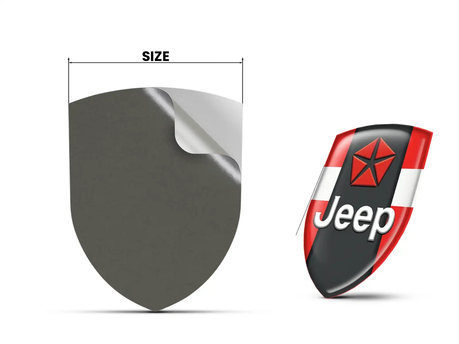 Jeep Etichetta Impermeabile Stellare Regolabile Design